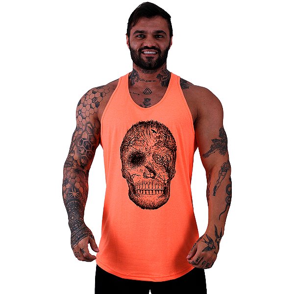 Regata Longline Masculina MXD Conceito Caveira Floresta Obscura