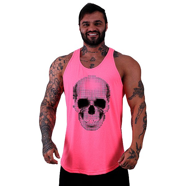 Regata Longline Masculina MXD Conceito Caveira Pontilhada