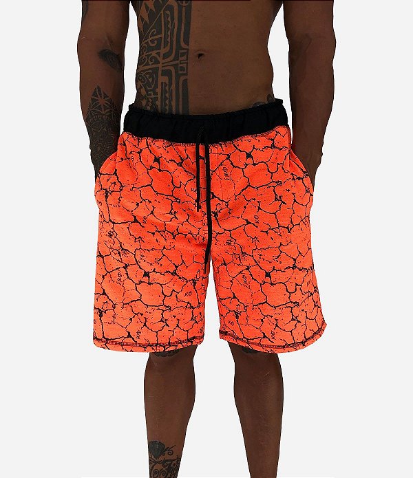 Bermuda Masculina Moletom MXD Conceito Laranja Enraizado