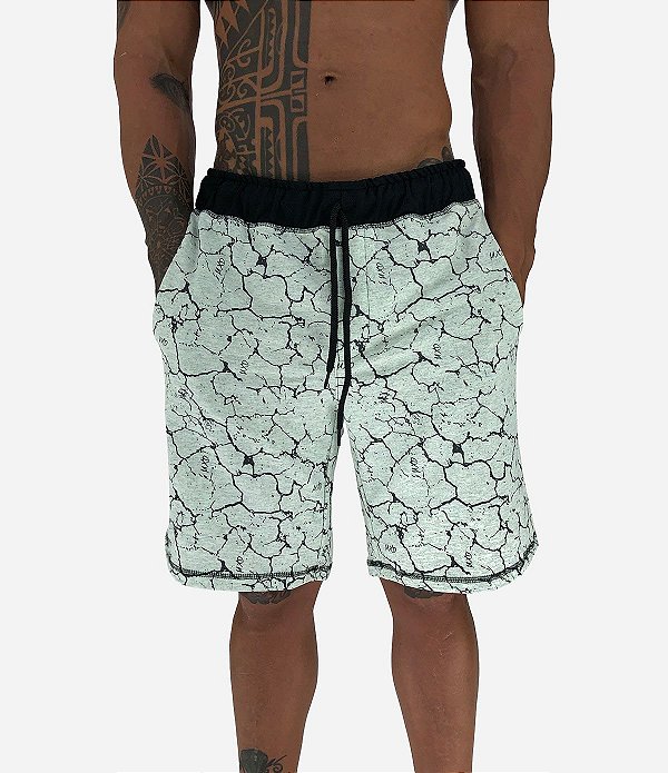 Bermuda Masculina Moletom MXD Conceito Verde Bebê Mesclado Enraizado