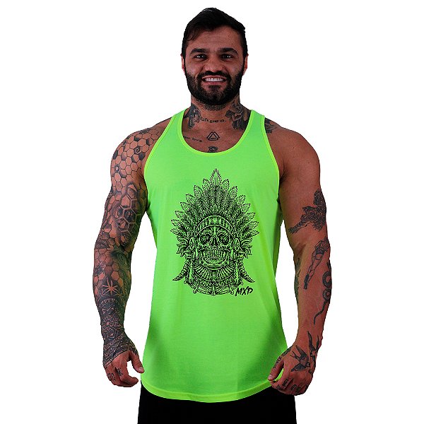 Regata Longline Masculina MXD Conceito Caveira Cacique