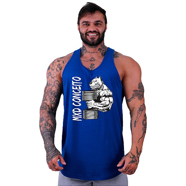 Regata Longline Masculina MXD Conceito Pitbull Bodybuilding