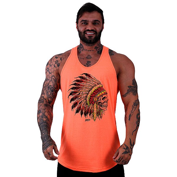 Regata Longline Masculina MXD Conceito Caveira Cacique