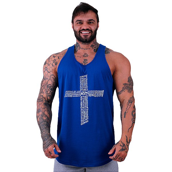 Regata Longline Masculina MXD Conceito Crucifixo Motivacional