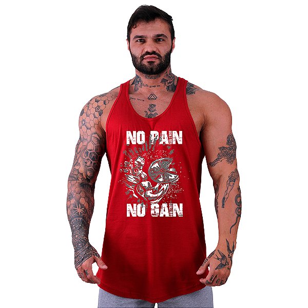 Regata Longline Masculina MXD Conceito No Pain No Gain Bíceps