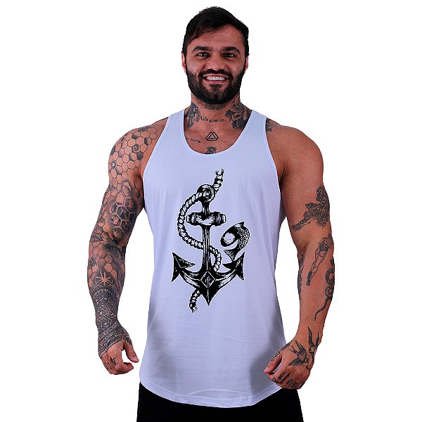 Regata Longline Masculina MXD Conceito Âncora com Peixe