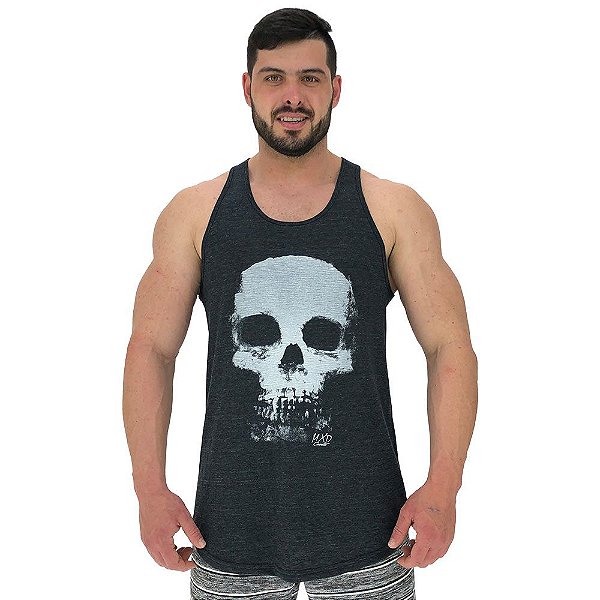 Regata Longline Masculina MXD Conceito Skull Caveira