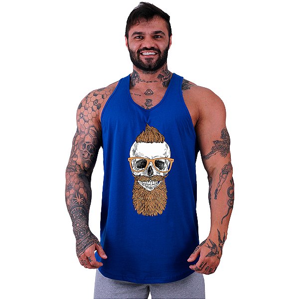Regata Longline Masculina MXD Conceito Caveira Barbuda