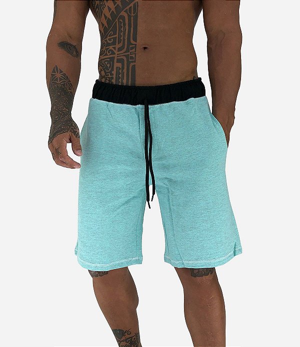 Bermuda Masculina Moletom MXD Conceito Verde Água