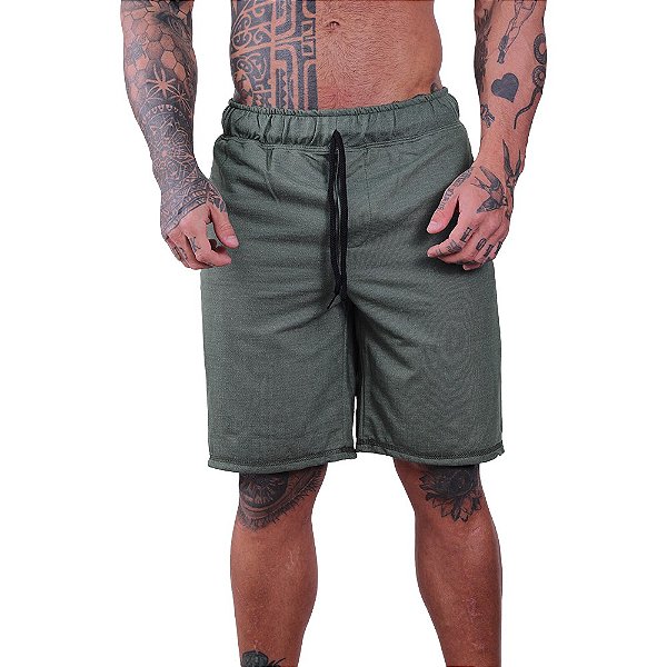 Bermuda Masculina Moletom MXD Conceito Verde Musgo