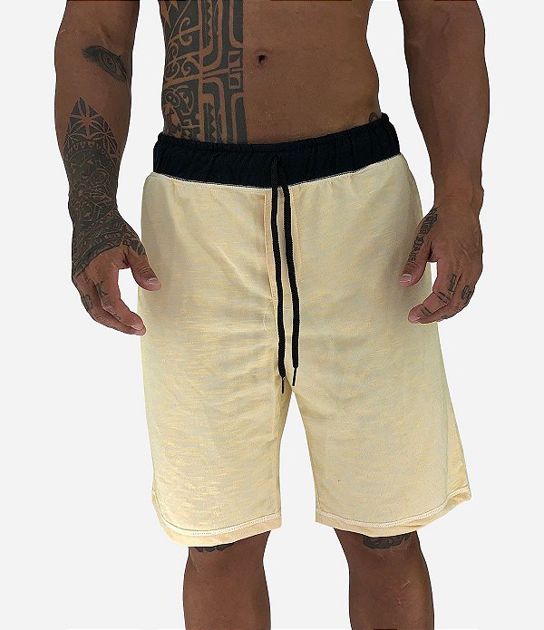 Bermuda Masculina Moletinho MXD Conceito Amarelo Destonado