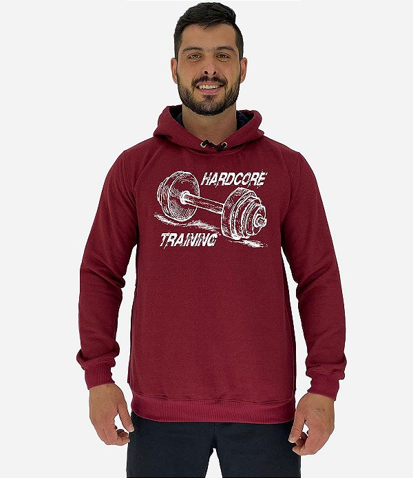 Blusa Moletom Masculino MXD Conceito Com Touca Hardcore Training