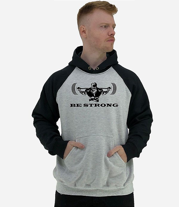 Blusa Moletom Masculino MXD Conceito Com Touca Be Strong