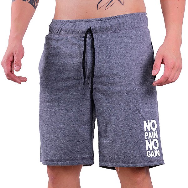 Bermuda Estampada Masculina MXD Conceito No Pain No Gain vertical