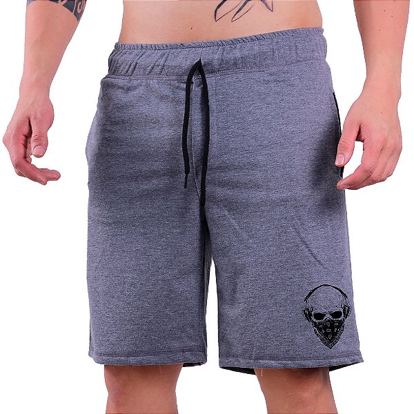 Bermuda Estampada Masculina MXD Conceito Caveira com Headphones e Máscara