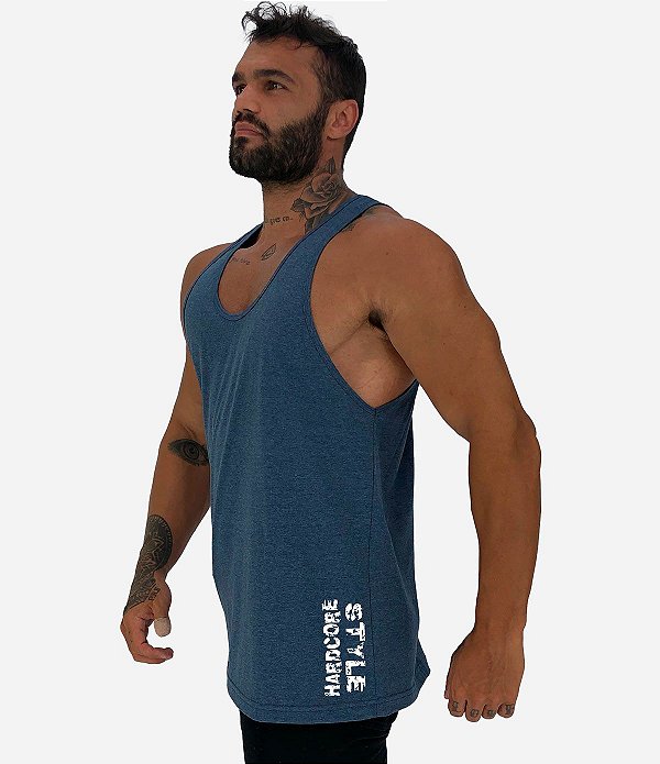 Regata Cavada Estampa Lateral Masculina MXD Conceito Hardcore Style