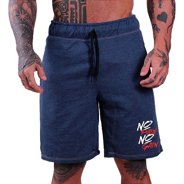 Bermuda Estampada Masculina MXD Conceito No Pain No Gain Horizontal