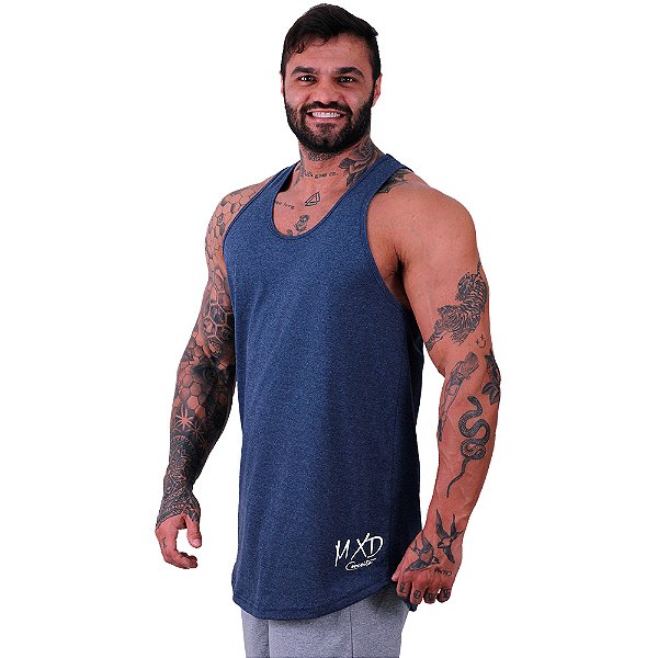 Regata Longline Masculina MXD Conceito Estampa Lateral Logo Horizontal