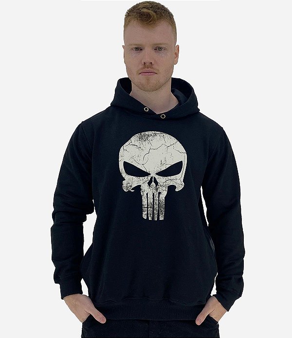 Blusa Moletom Masculino MXD Conceito Com Touca Caveira Vingador