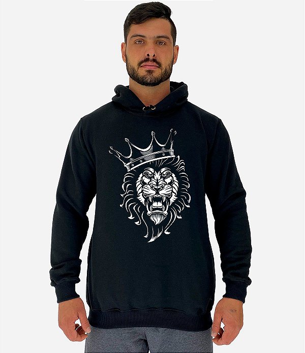 Blusa Moletom Masculino MXD Conceito Com Touca King Lion