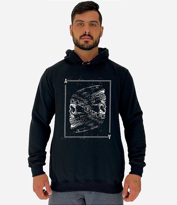 Blusa Moletom Masculino MXD Conceito Com Touca Carta Indígena