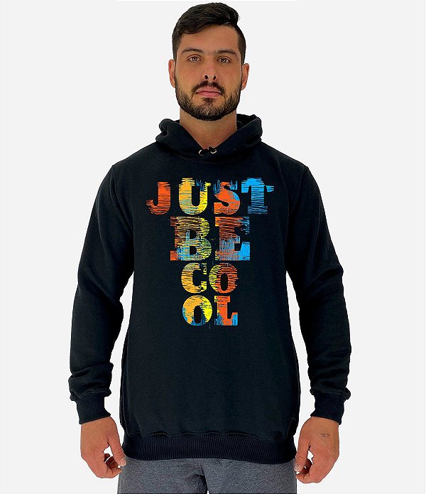 Blusa Moletom Masculino MXD Conceito Com Touca Just Be Cool