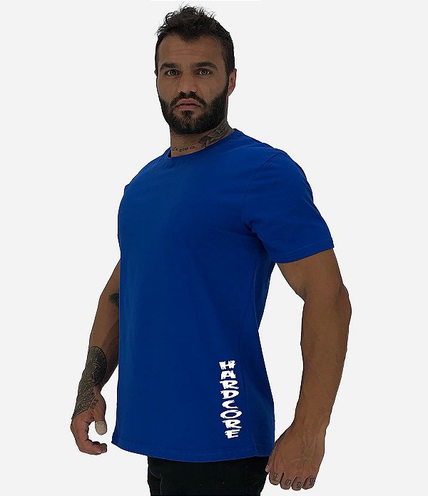 Camiseta Tradicional Masculina MXD Conceito Estampa Lateral Hardcore Vertical