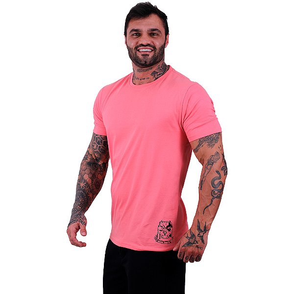 Camiseta Tradicional Masculina MXD Conceito Estampa Lateral Pitbull