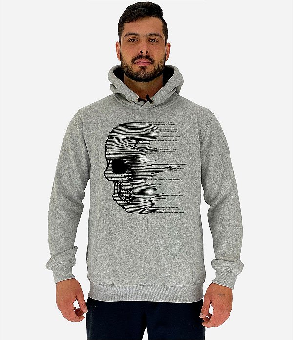 Blusa Moletom Masculino MXD Conceito Com Touca Caveira Desintegrando