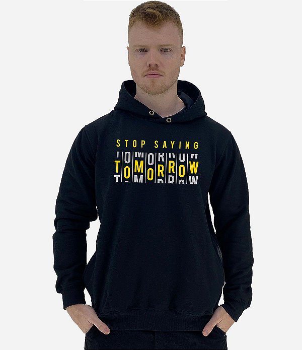 Blusa Moletom Masculino MXD Conceito Com Touca Tomorrow
