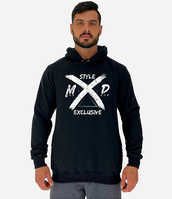Blusa Moletom Masculino MXD Conceito Com Touca Style MXD Exclusive