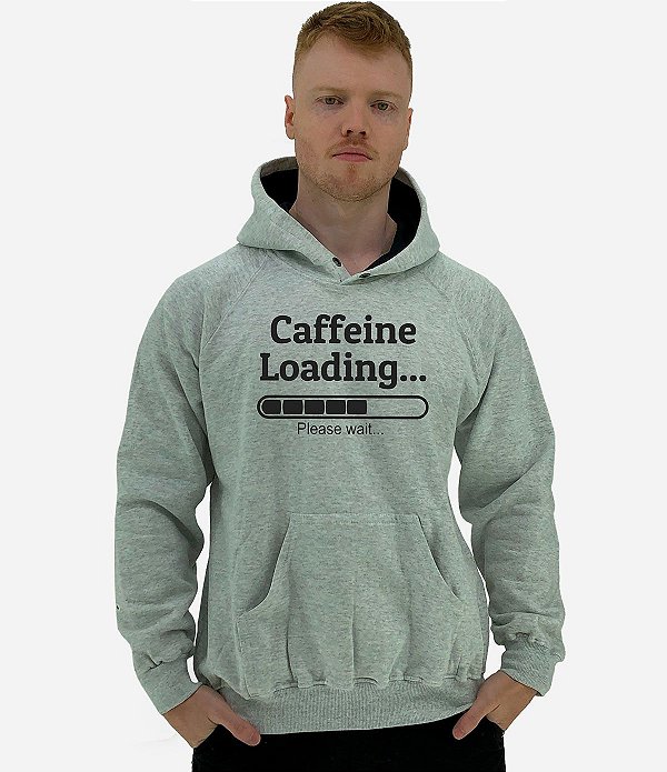 Blusa Moletom Masculino MXD Conceito Com Touca Caffeine Loading