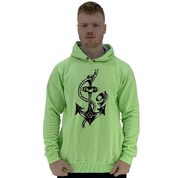 Blusa Moletom Masculino MXD Conceito Com Touca Âncora