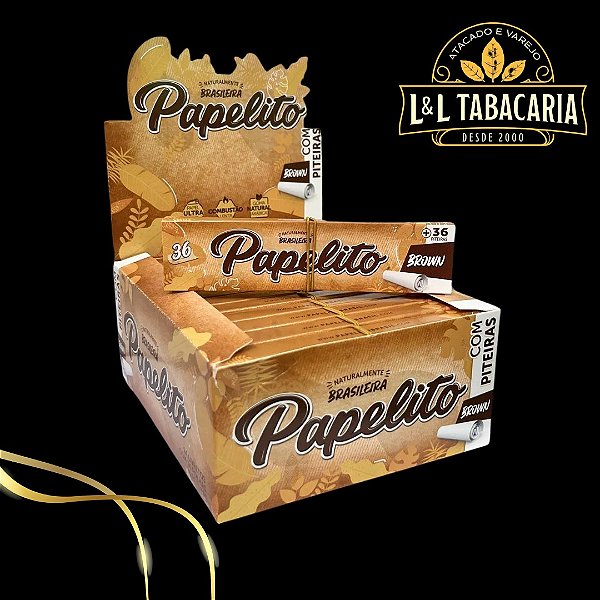 SEDA PAPELITO BROWN COM PITEIRA CAIXA C/24