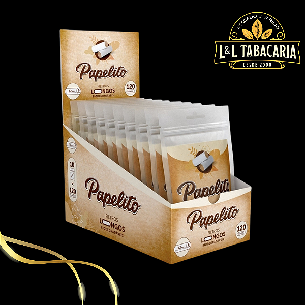 FILTRO PAPELITO BIODEGRADÁVEL LONGO | CAIXA C/10