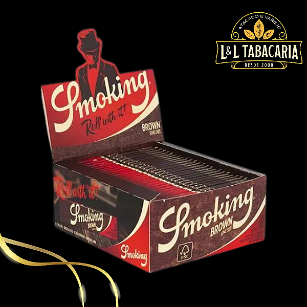 SEDA SMOKING BROWN KING SIZE | CAIXA C/ 50