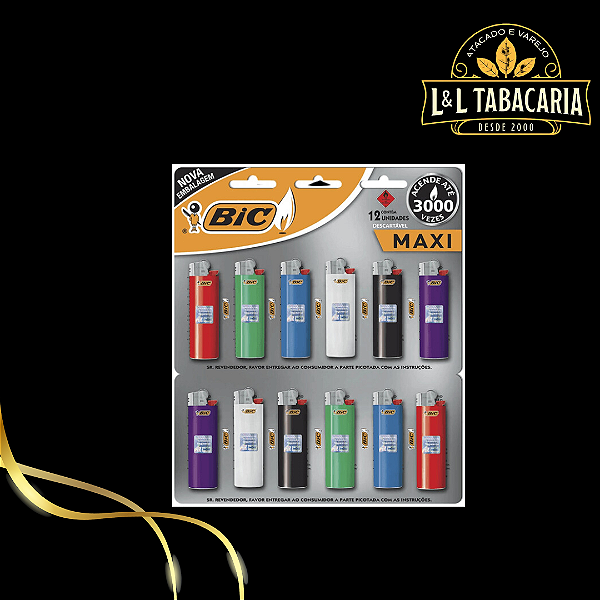 ISQUEIRO BIC MAXI | CARTELA C/ 12