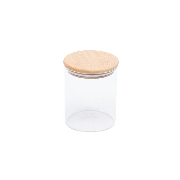 Porta Mantimento com Tampa de Bambu 650 ml