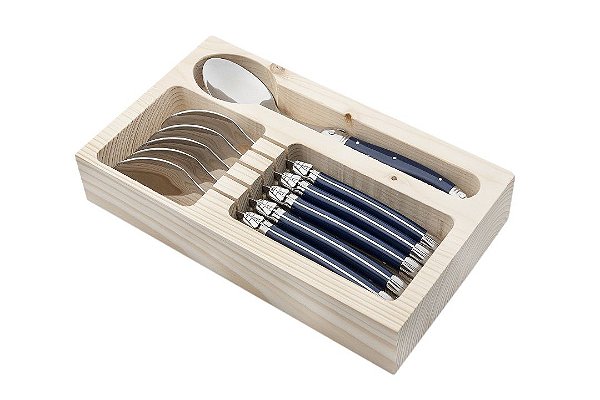 Set 6 Colheres Mesa Azul Laguiole La Tour