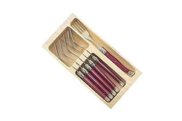Set 6 Garfos Mesa Bordeaux Laguiole La Tour