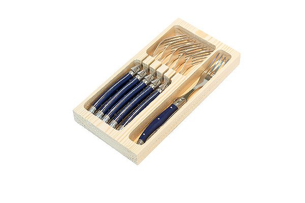 Set 6 Garfos Mesa Azul Laguiole La Tour