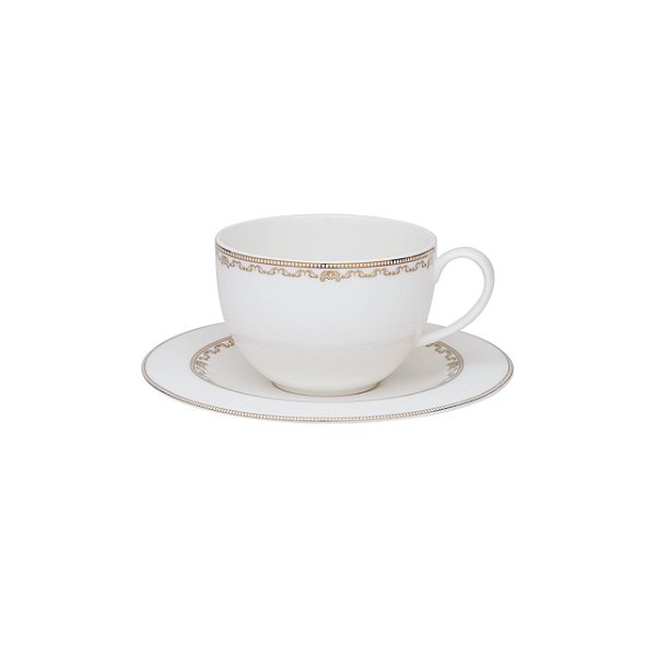 Conjunto de 6 Xícaras 270 ml com Pires para Chá Strauss Lumière