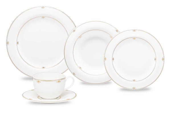 Aparelho de Jantar e Chá 30 Peças Strauss Dinasty