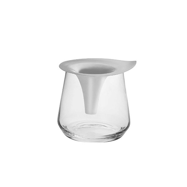 Vaso Pequeno Leaf Prata - Riva