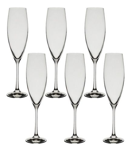 Jogo de 6 Taças de Cristal Bohemia Sophia Champanhe 230 ml