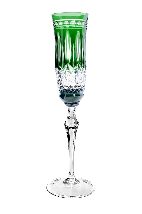 Taça de Cristal Strauss Champagne 240 ml Verde Escuro