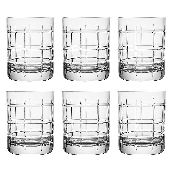 Jogo de 6 Copos em Cristal Strauss de Whisky on the Rocks 380 ml