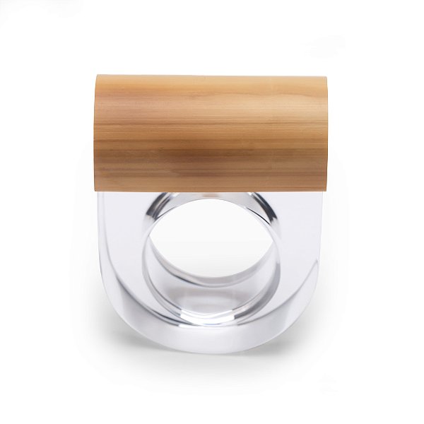 Anel de Guardanapo em Acrílico com Detalhe Bambu