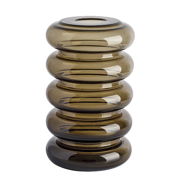 Vaso de Vidro Marrom 5 Ondas