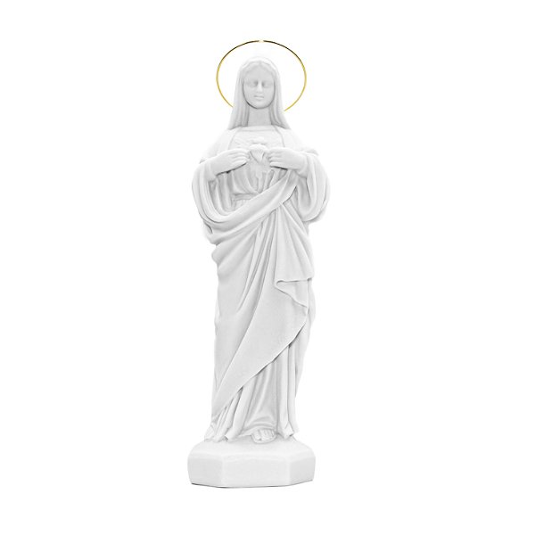 Imaculado Coração de Maria com Auréola Dourada 30 cm